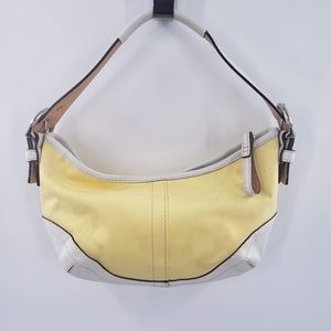 Coach Yellow and white vintage Soho mini  purse